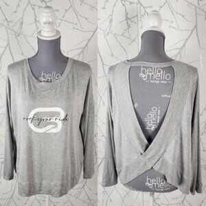 Emily Hsu Gray Modal Stretch Open Back Sweatshirt